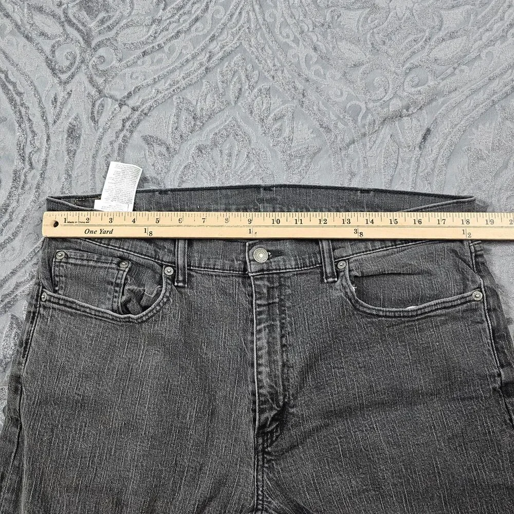Levis 559 Jeans Mens 37x27* Black Denim Stretch Distressed Relaxed Grunge Skater